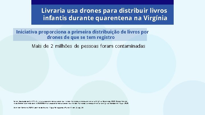 Livraria usa drones para distribuir livros infantis durante quarentena na Virgínia Iniciativa proporciona a