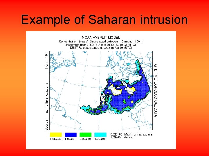 Example of Saharan intrusion 