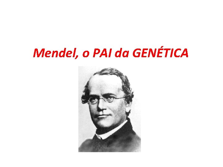 Mendel, o PAI da GENÉTICA 