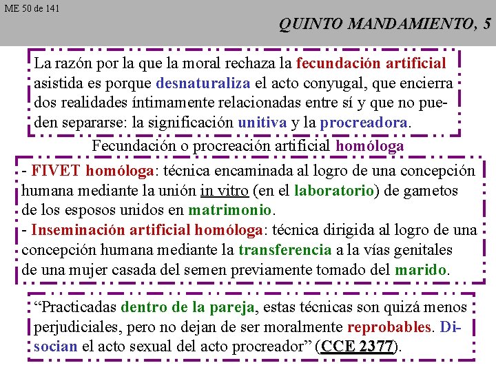 ME 50 de 141 QUINTO MANDAMIENTO, 5 La razón por la que la moral