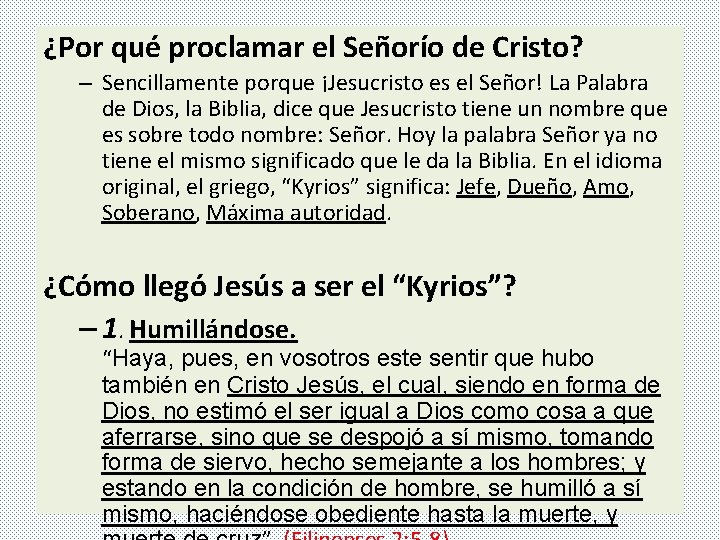 ¿Por qué proclamar el Señorío de Cristo? – Sencillamente porque ¡Jesucristo es el Señor!