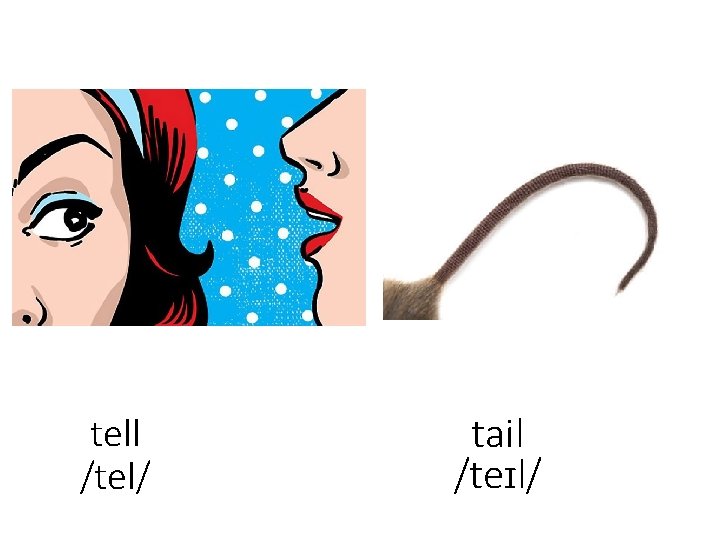tell /tel/ tail /teɪl/ 