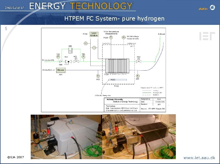 HTPEM FC System- pure hydrogen 5 ©SJA 2007 