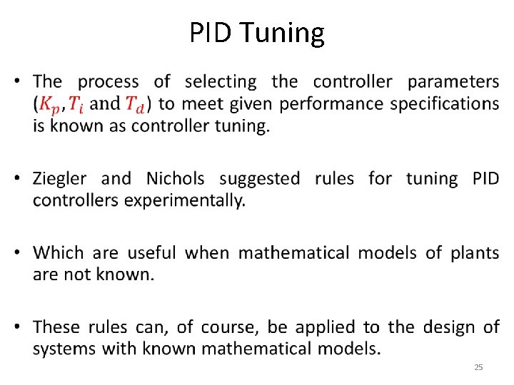 PID Tuning • 25 