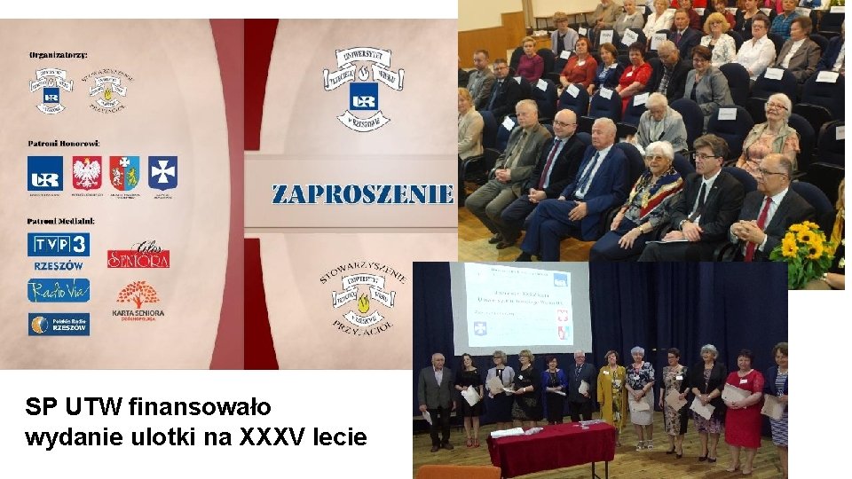 SP UTW finansowało wydanie ulotki na XXXV lecie 