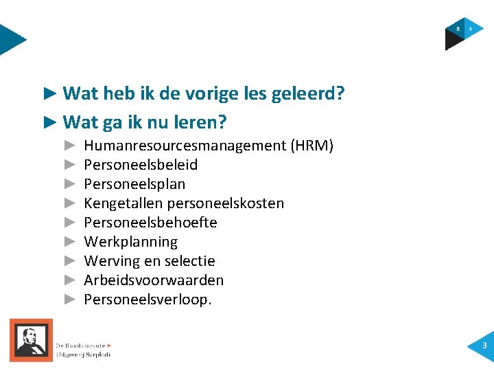 ► Wat heb ik de vorige les geleerd? ► Wat ga ik nu leren?