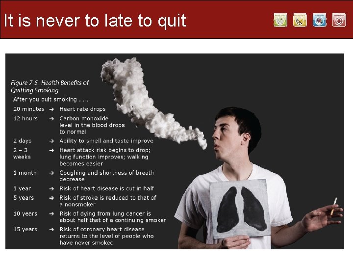 It is never to late to quit It is never to late to quit