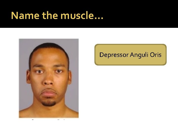 Name the muscle… Depressor Anguli Oris 