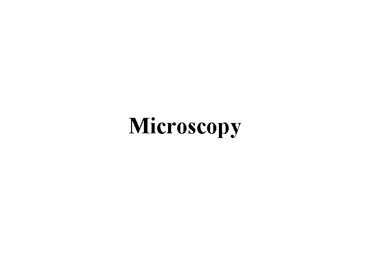 Microscopy 