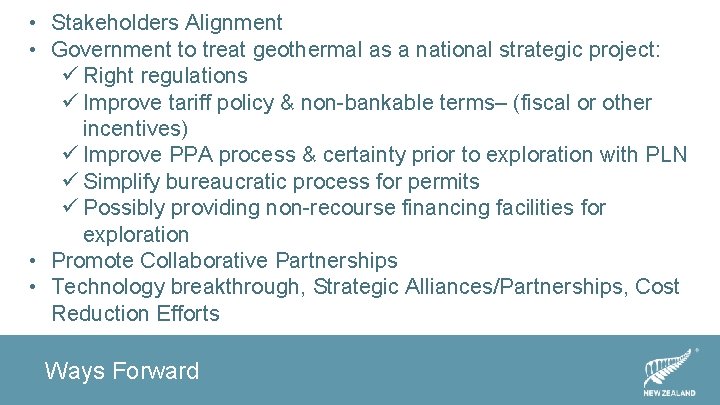 Energy 39. 8 TW • Stakeholders Alignment • Government to treat geothermal as a Energy 39. 8 TW • Stakeholders Alignment • Government to treat geothermal as a