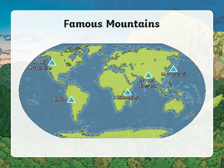 Famous Mountains Rocky Mountains Mount Everest Andes Kilimanjaro Mount Fuji 