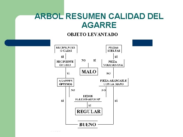 ARBOL RESUMEN CALIDAD DEL AGARRE 