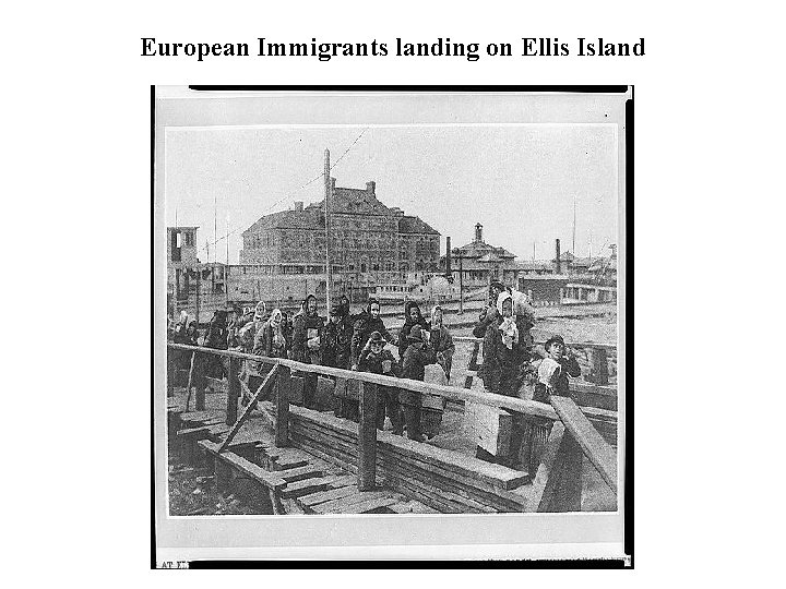 European Immigrants landing on Ellis Island European Immigrants landing on Ellis Island