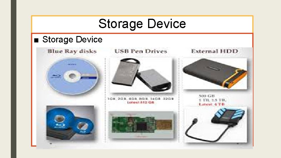 Storage Device ■ Storage Device 