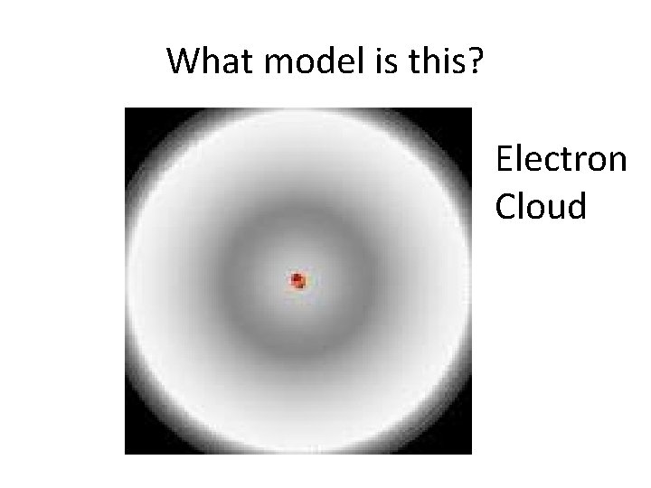What model is this? Electron Cloud What model is this? Electron Cloud