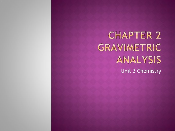 Unit 3 Chemistry 