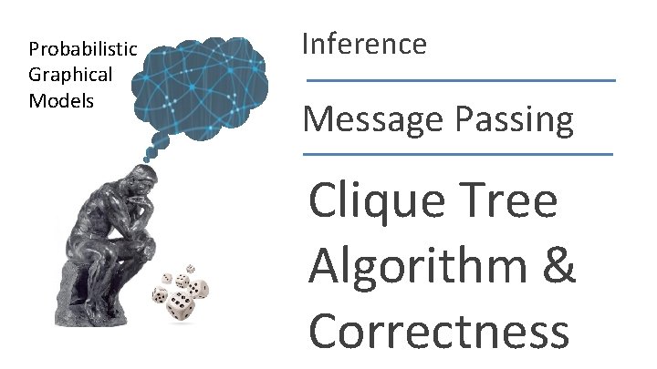 Probabilistic Graphical Models Inference Message Passing Clique Tree Algorithm & Correctness Daphne Koller 