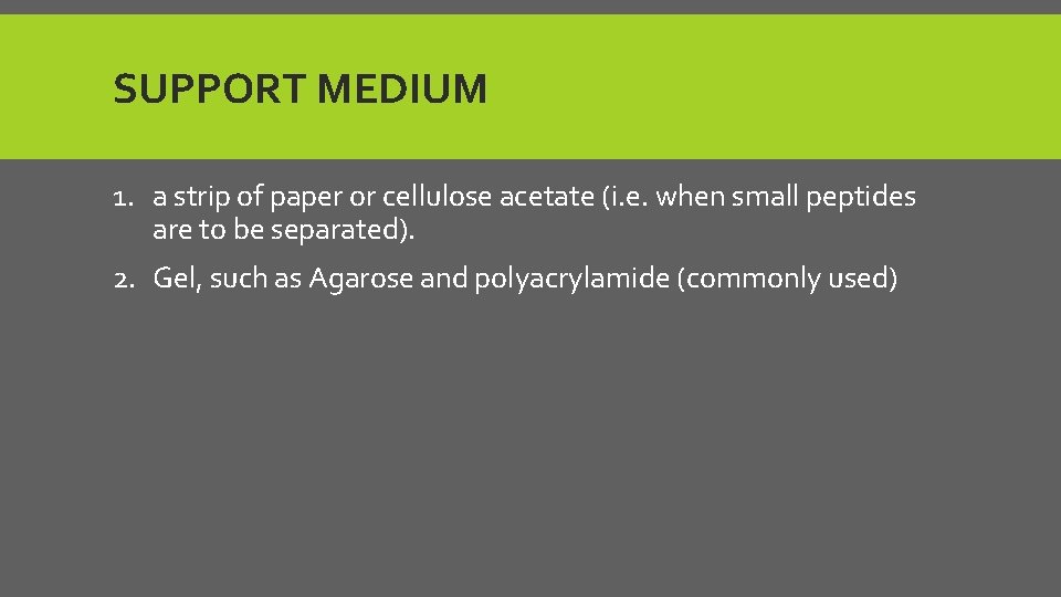 SUPPORT MEDIUM 1. a strip of paper or cellulose acetate (i. e. when small