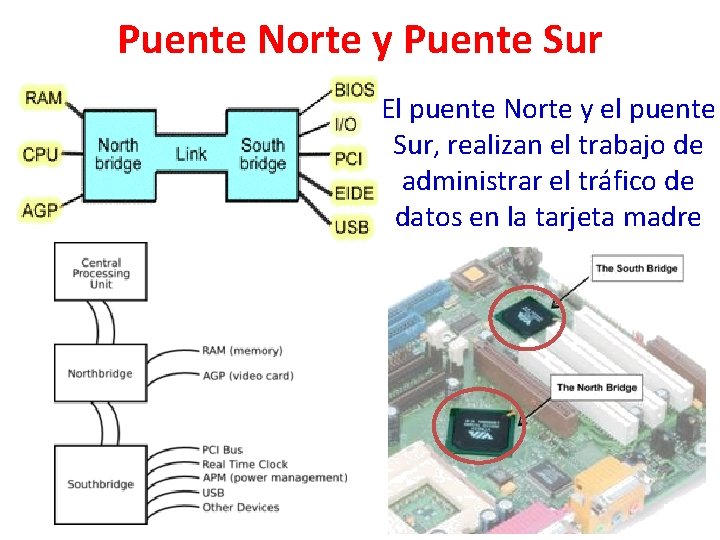 Puente Norte y Puente Sur El puente Norte y el puente Sur, realizan el