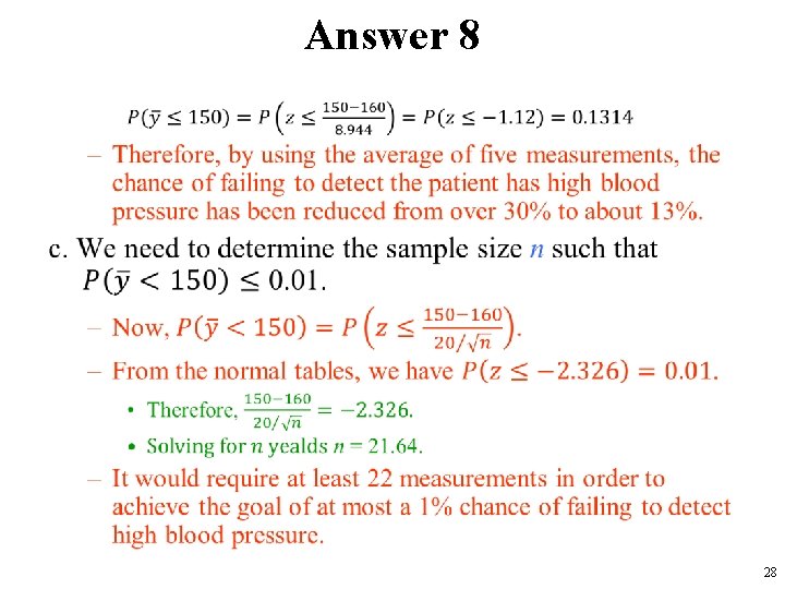 Answer 8 • 28 