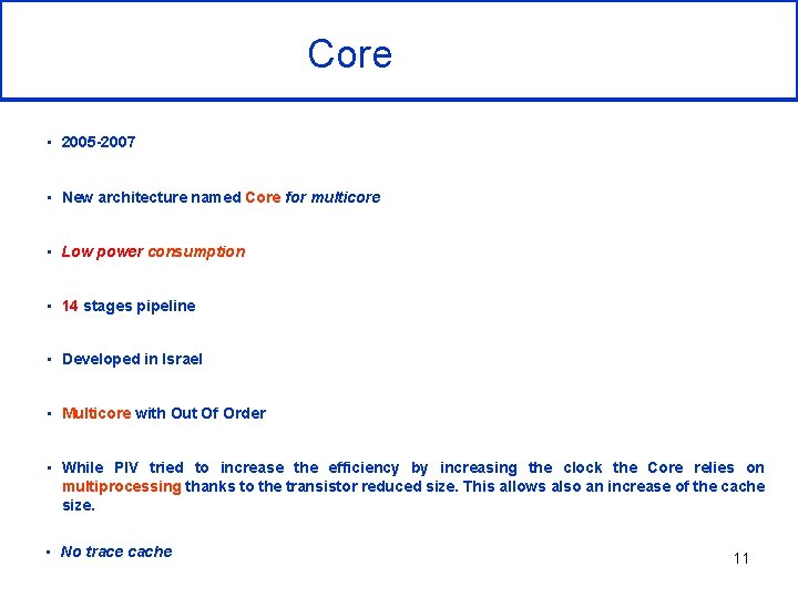 Core Computer Architectures M 1 CMP Chip Multi
