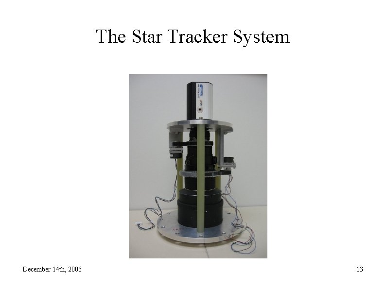 The Star Tracker System December 14 th, 2006 13 
