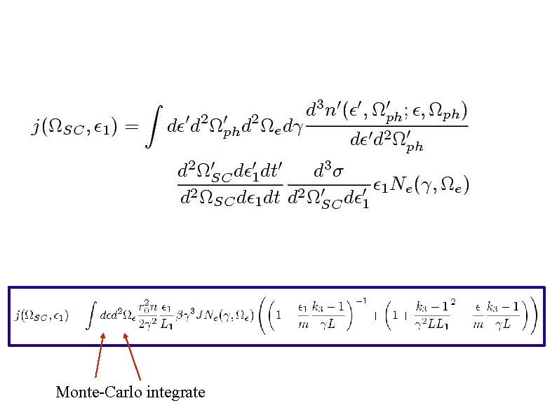 Monte-Carlo integrate 