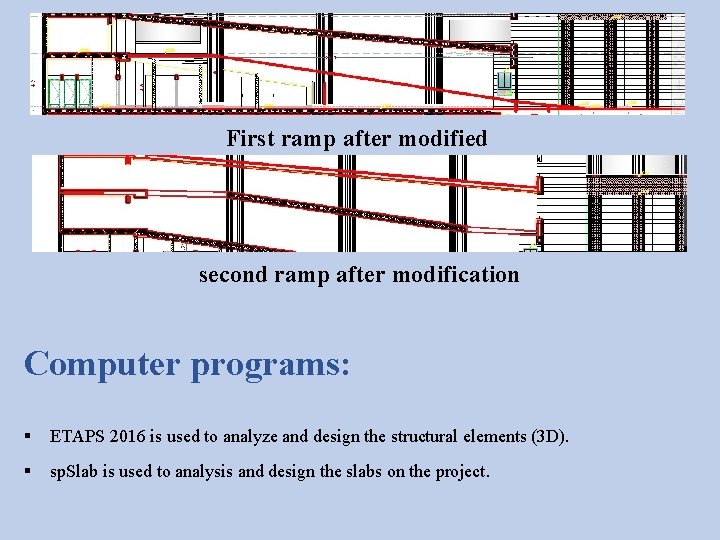 First ramp after modified second ramp after modification Computer programs: ETAPS 2016 is used