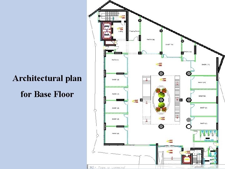 Architectural plan for Base Floor 