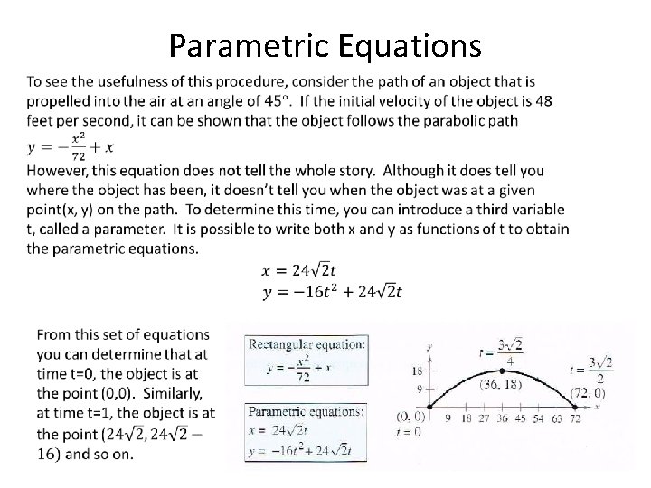 Parametric Equations 