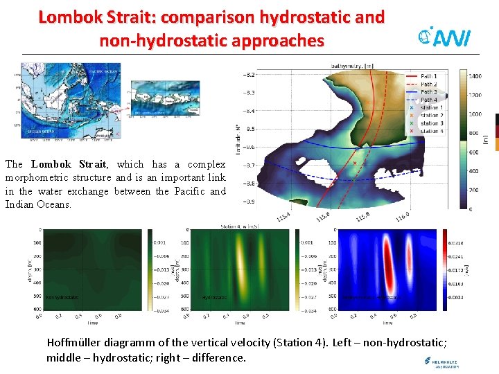 Lombok Strait: comparison hydrostatic and non-hydrostatic approaches The Lombok Strait, which has a complex
