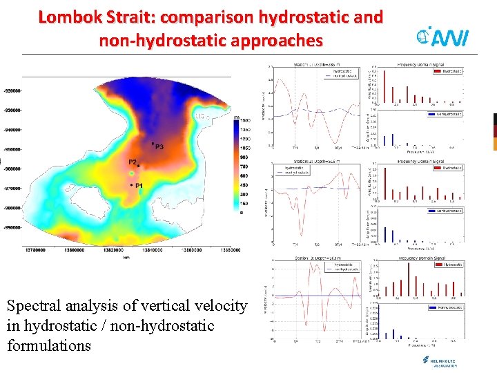 Lombok Strait: comparison hydrostatic and non-hydrostatic approaches *St. 6 Spectral analysis of vertical velocity