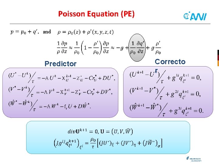 Poisson Equation (PE) and Predictor Correcto r 
