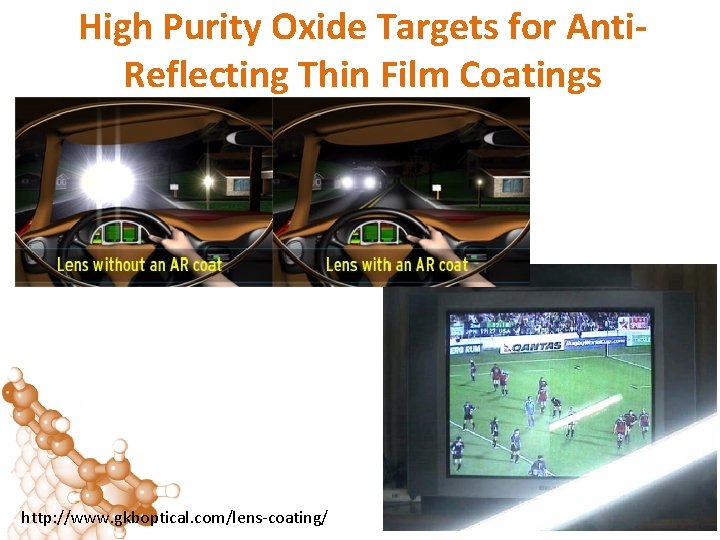 High Purity Oxide Targets for Anti. Reflecting Thin Film Coatings http: //www. gkboptical. com/lens-coating/