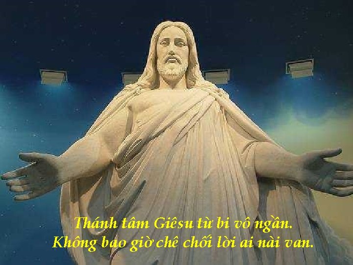 Thánh tâm Giêsu từ bi vô ngần. Không bao giờ chê chối lời ai