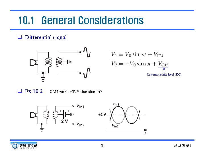 10. 1 General Considerations q Differential signal Common mode level (DC) q Ex 10. 10. 1 General Considerations q Differential signal Common mode level (DC) q Ex 10.