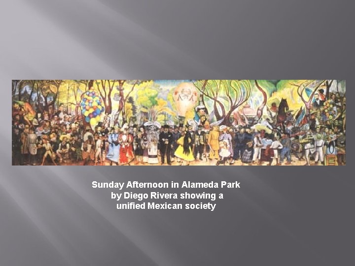 Sunday Afternoon in Alameda Park by Diego Rivera showing a unified Mexican society 