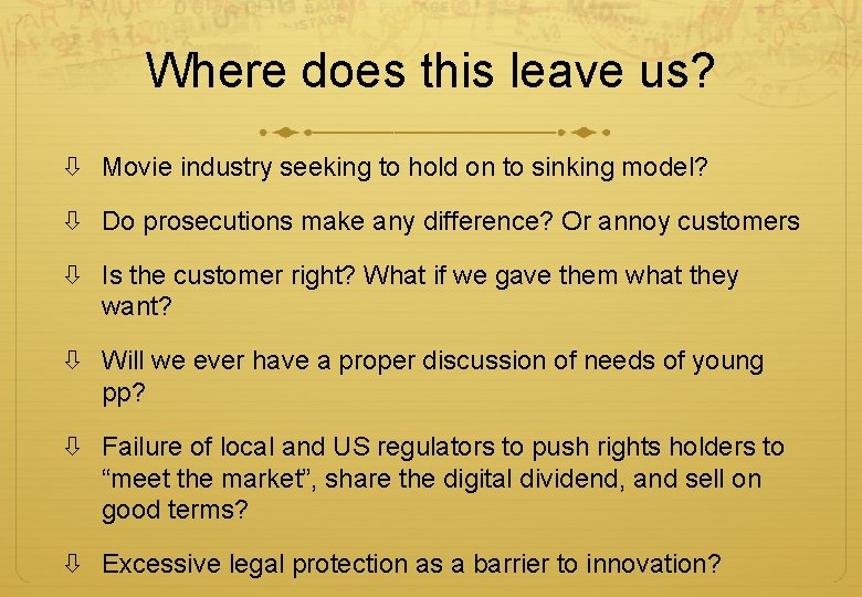 Where does this leave us? Movie industry seeking to hold on to sinking model? Where does this leave us? Movie industry seeking to hold on to sinking model?