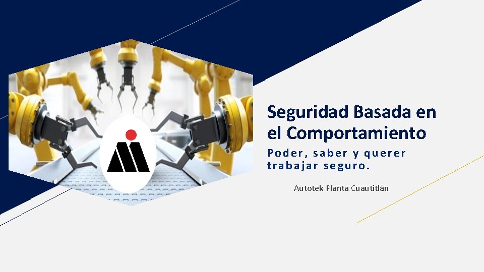 Seguridad Basada en el Comportamiento Poder, saber y querer trabajar seguro. Autotek Planta Cuautitlán