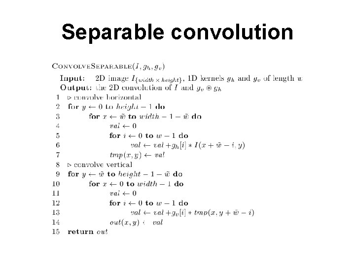 Separable convolution 