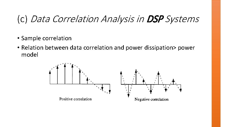 (c) Data Correlation Analysis in DSP Systems • Sample correlation • Relation between data