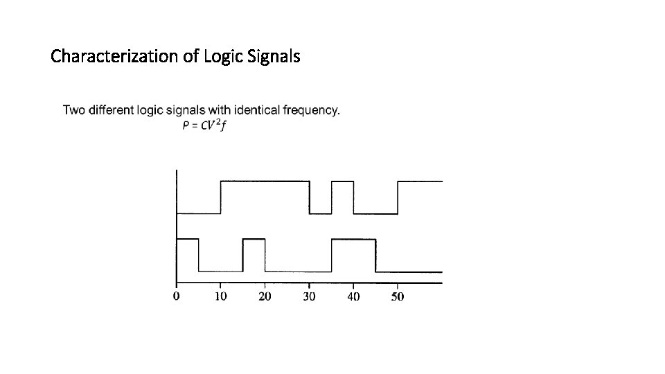 Characterization of Logic Signals 