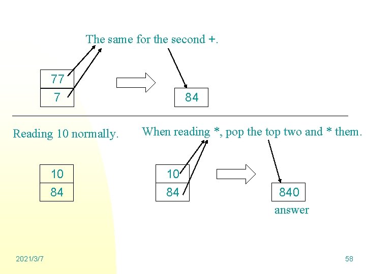 The same for the second +. 77 7 Reading 10 normally. 10 84 2021/3/7