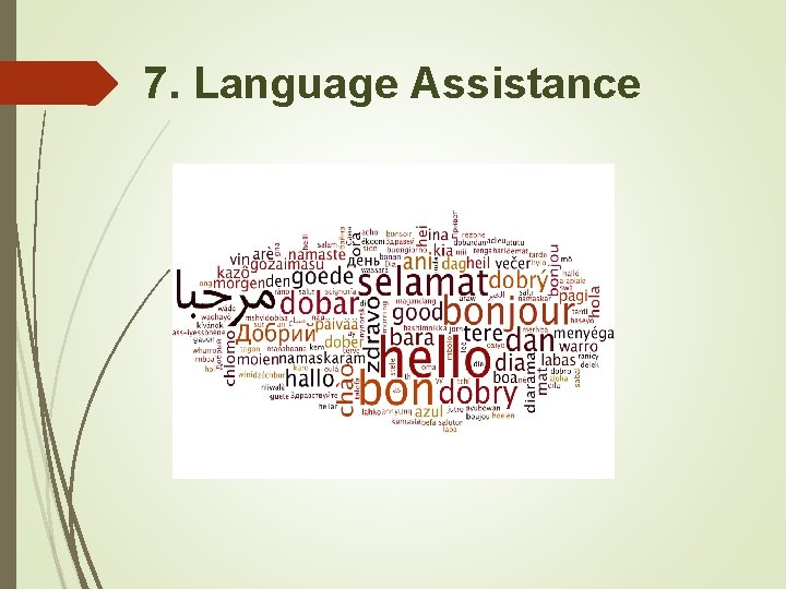 7. Language Assistance 