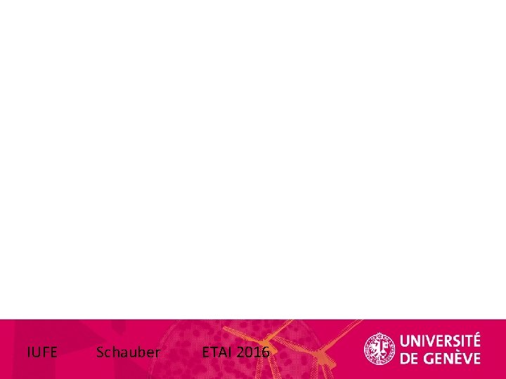 IUFE Schauber ETAI 2016 IUFE Schauber ETAI 2016