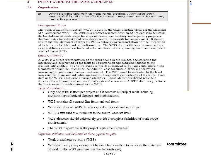 National Defense Industrial Association (NDIA) Program Management Systems Committee (PMSC). Page 10 