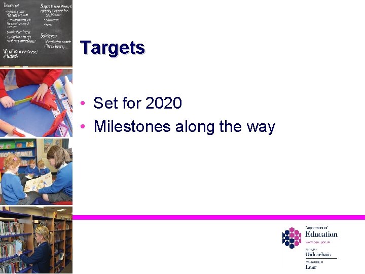 Targets • Set for 2020 • Milestones along the way 