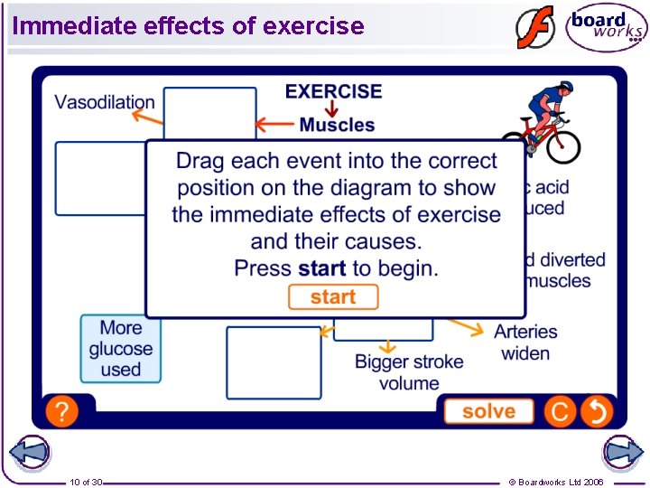 Immediate effects of exercise 10 of 30 © Boardworks Ltd 2006 
