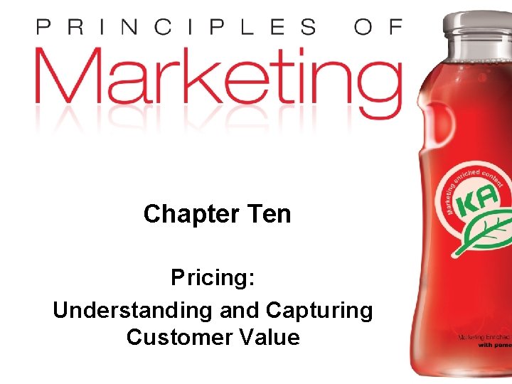 Chapter Ten Pricing: Understanding and Capturing Customer Value Copyright © 2009 Pearson Education, Inc.