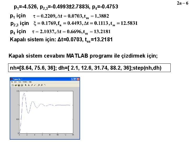 p 1=-4. 526, p 2, 3=-0. 4993± 2. 7883 i, p 4=-0. 4753 p